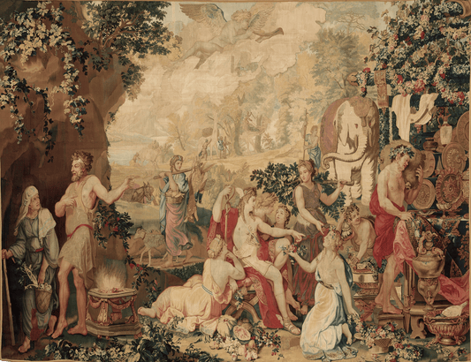 The Bacchanalian Tapestry: A Celebration of Myth and Merriment RE588086