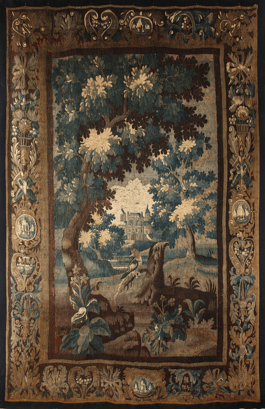 Gorgeous Vertical French Verdure Tapestry Spot On Reproduction RE606509