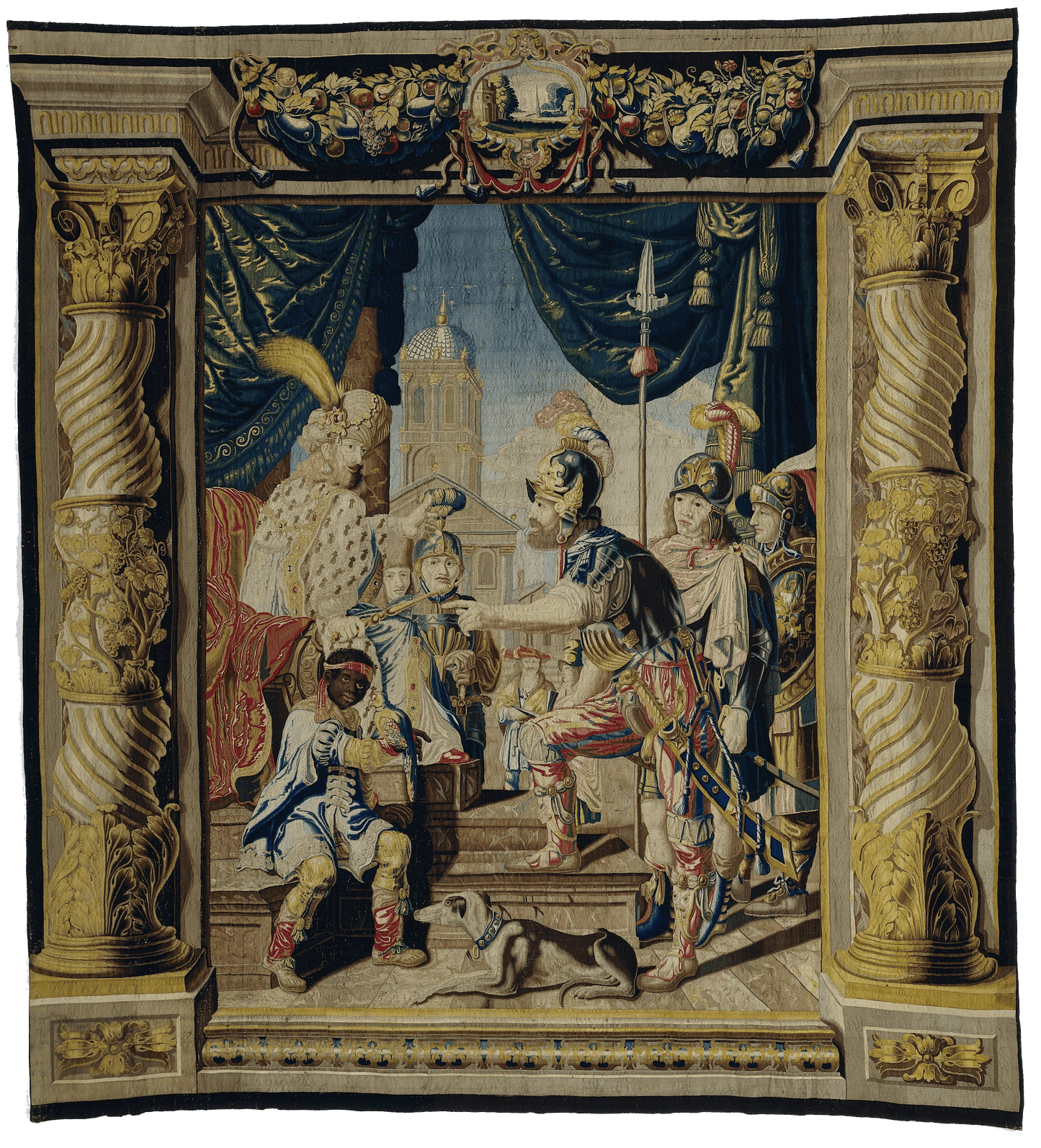 Reception of the Siamese Ambassadors by Louis XIV at Versailles, 1686 - A Late 17th Century Tapestry from the 'History of the King of Siam' Series by the Gobelins Manufactory RE708180