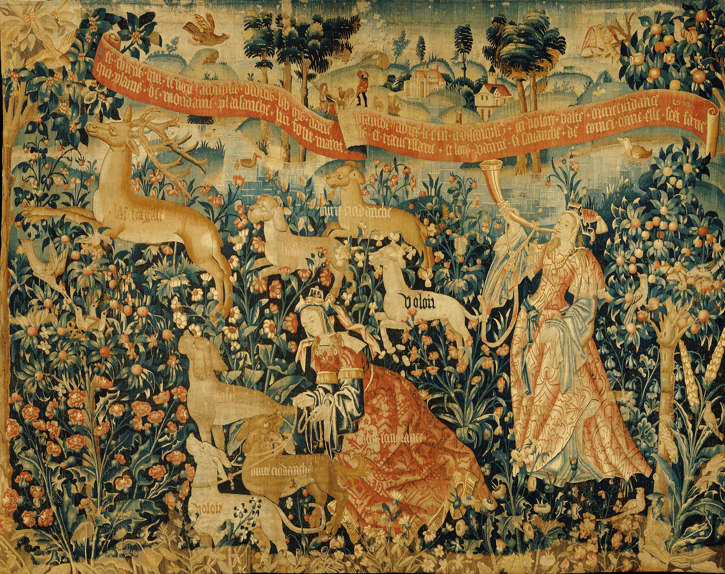 The Hunt of Virtues: A 16th Century Flemish Tapestry of Allegory and Grace RE776343