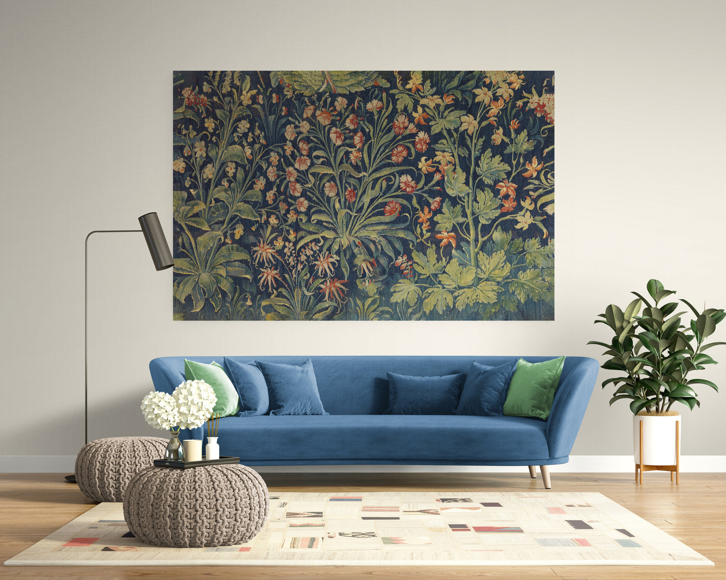 Gorgeous Millefleur Fragment Garden Tapestry RE887025