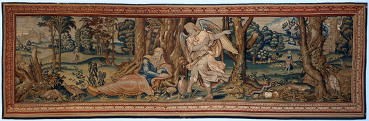 The Angel’s Whisper: Renaissance-Style Tapestry Reproduction – Transform Your Space with Timeless Elegance and Conversational Art RE885373