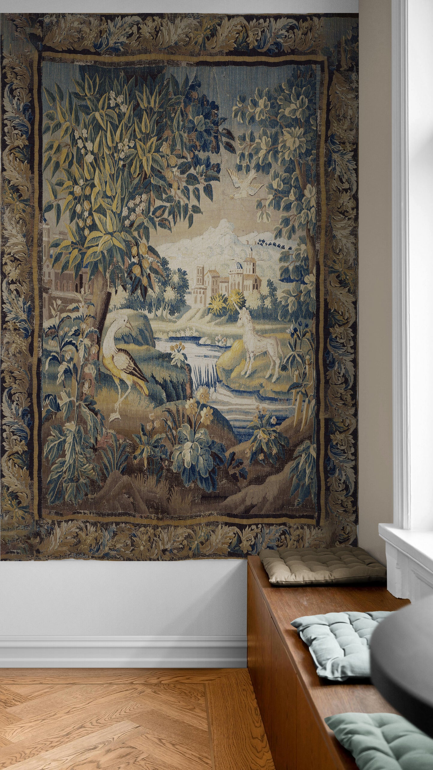 Château d'Angers Unicorn Revival Verdure Tapestry RE057689