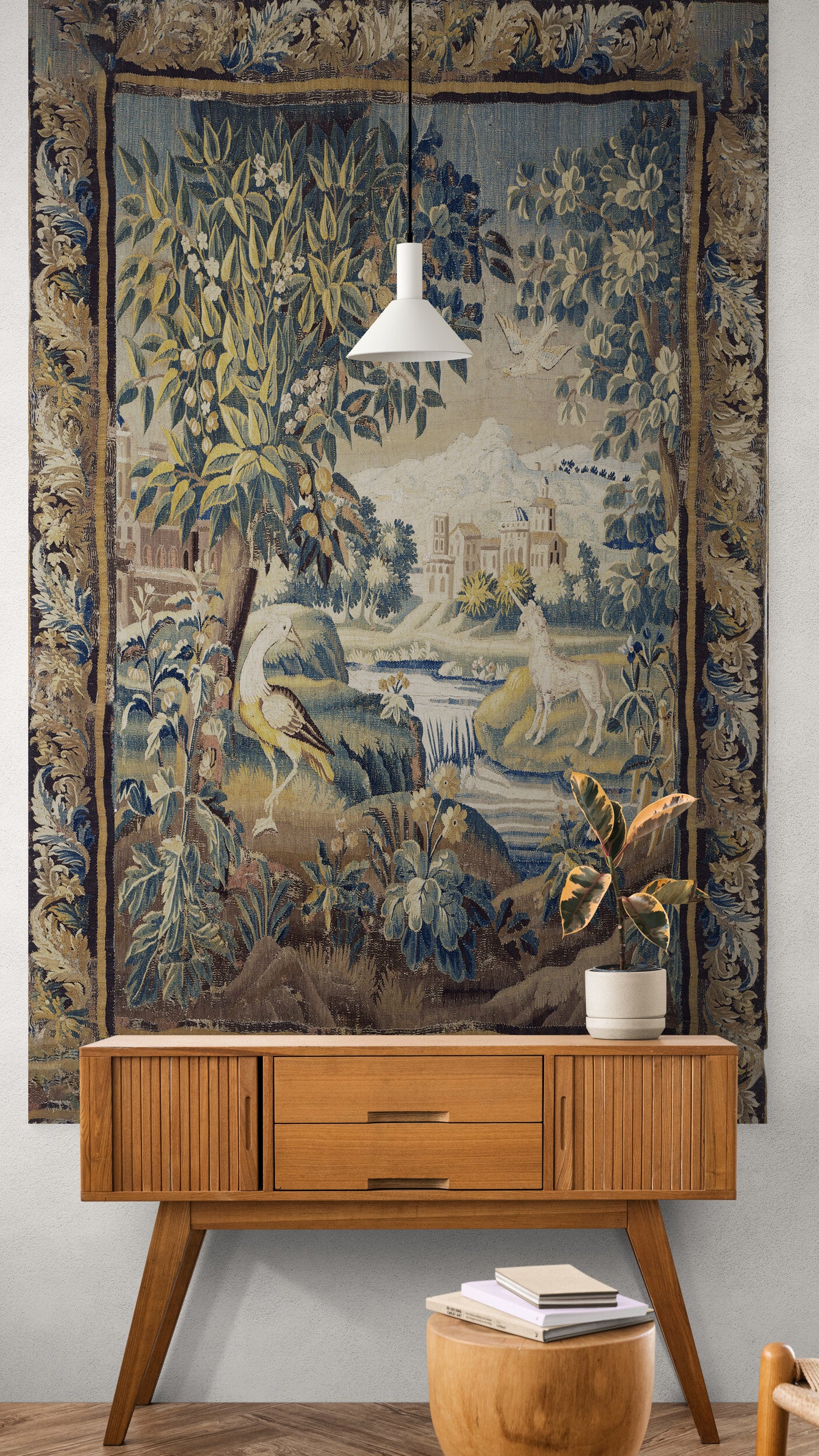 Château d'Angers Unicorn Revival Verdure Tapestry RE057689