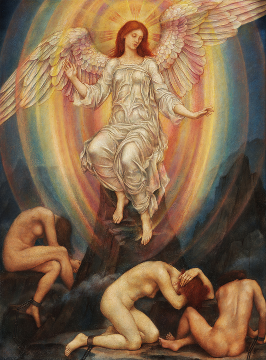 The Light Shineth in Darkness and the Darkness Comprehendreth it not, Evelyn De Morgan 1906