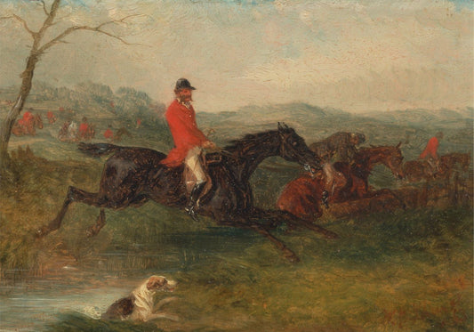 Foxhunting: Clearing a Brook, 1863 William J. Shayer RE273406