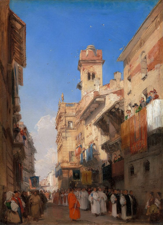 Richard Parkes Bonington Corso Sant'Anastasia, Verona, 1828